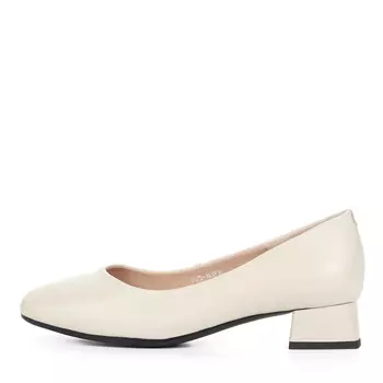 Бежевые туфли лодочки из гладкой кожи