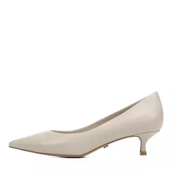 Бежевые туфли лодочки из гладкой кожи