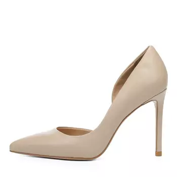 Бежевые туфли лодочки из гладкой кожи