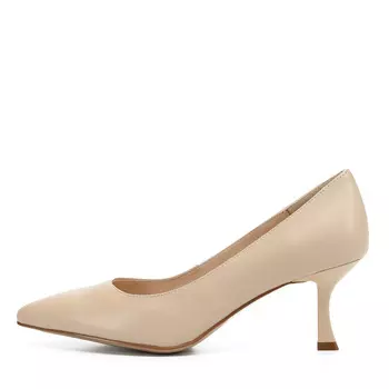 Бежевые туфли лодочки из гладкой кожи