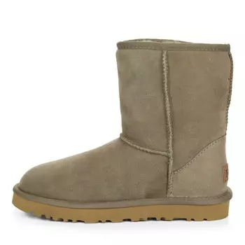 Бежевые угги из натурального велюра