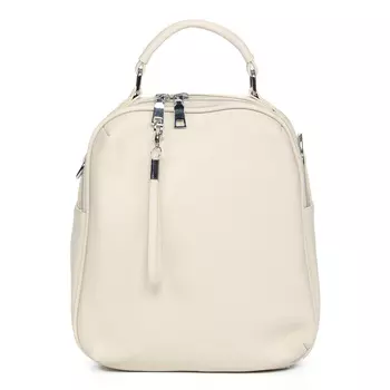 Бежевый городской рюкзак из экокожи