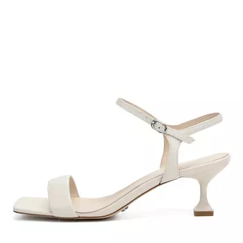 Босоножки из кожи рисового цвета