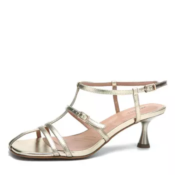 Босоножки из кожи золотистого цвета