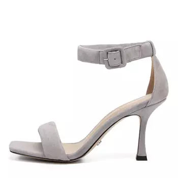 Босоножки из натурального велюра сиреневого цвета