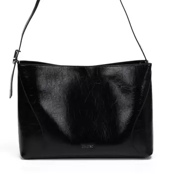 Черная сумка из гладкой кожи