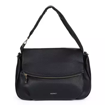 Черная сумка мессенджер из экокожи