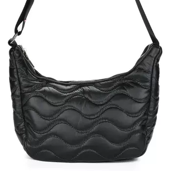 Черная сумка мессенджер из экокожи