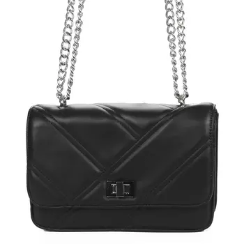 Черная сумка мессенджер из экокожи