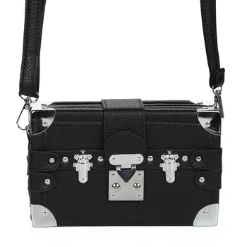 Черная сумка мессенджер из экокожи