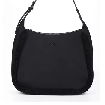 Черная сумка мессенджер из экокожи