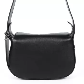 Черная сумка мессенджер из гладкой кожи