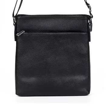 Черная сумка планшет из гладкой кожи