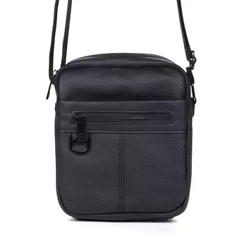 Черная сумка планшет из кожи