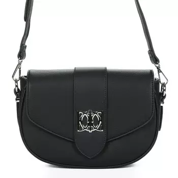 Черная сумка сэдл из экокожи