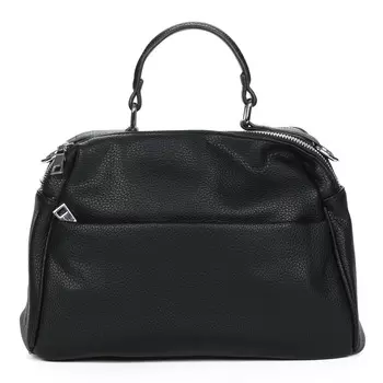 Черная сумка сэтчел из экокожи