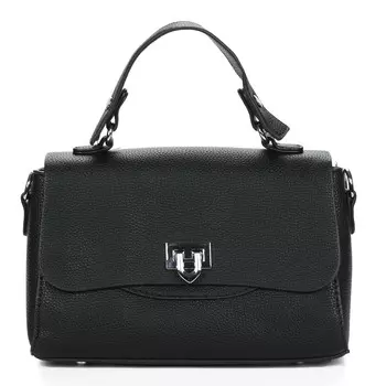 Черная сумка сэтчел из экокожи