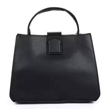 Черная сумка сэтчел из гладкой кожи