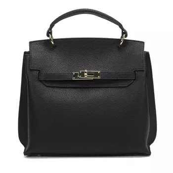 Черная сумка сэтчел из кожи