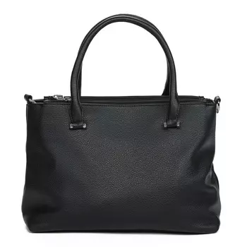 Черная сумка тоут из экокожи