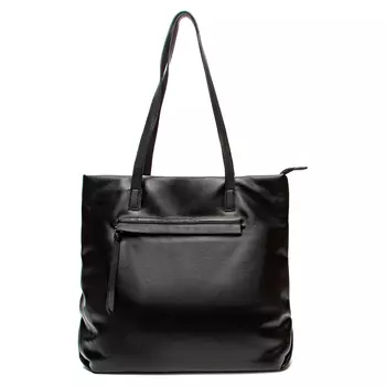 Черная сумка тоут из экокожи