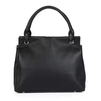 Черная сумка тоут из гладкой кожи