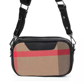 Черная текстильная сумка мессенджер