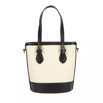 Черно-молочная сумка из экокожи