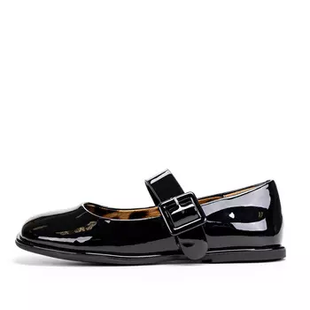 Черные балетки из лаковой кожи