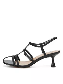 Черные босоножки из кожи