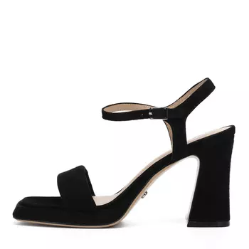 Черные босоножки из натурального велюра