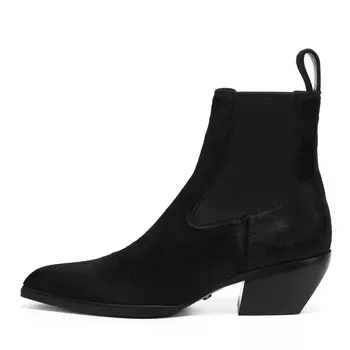 Черные ботильоны челси из гладкой кожи
