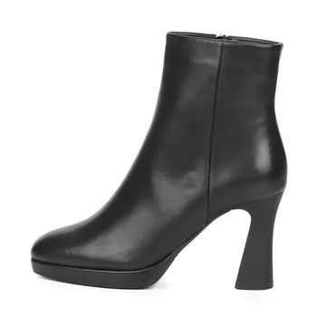 Черные ботильоны из гладкой кожи