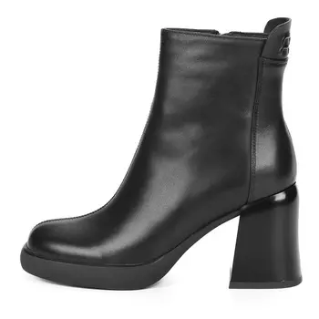 Черные ботильоны из гладкой кожи