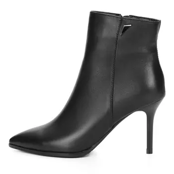 Черные ботильоны из гладкой кожи