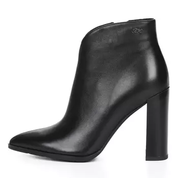 Черные ботильоны из гладкой кожи