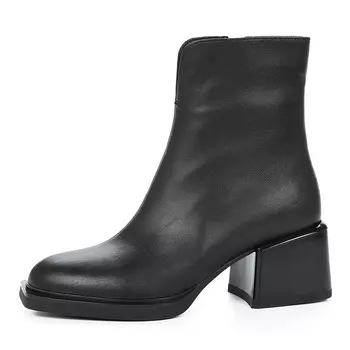 Черные ботильоны из гладкой кожи
