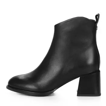 Черные ботильоны из гладкой кожи