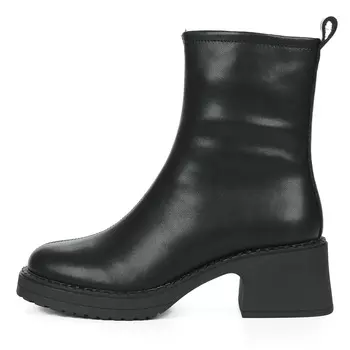 Черные ботильоны из кожи на подкладке из шерсти