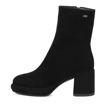 Черные ботильоны из натурального велюра