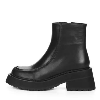 Черные ботинки челси из кожи на подкладке из текстиля на утолщенной подошве