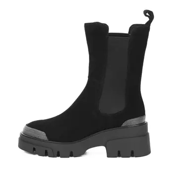 Черные ботинки челси из натурального велюра