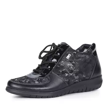 Черные ботинки из эко кожи на шнуровке