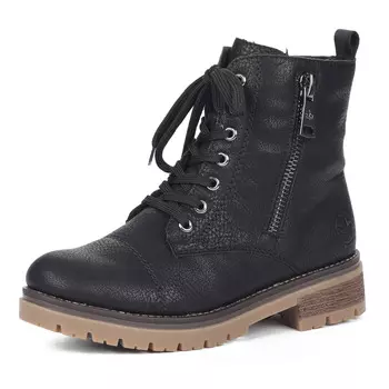 Черные ботинки из экокожи