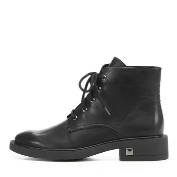 Черные ботинки из гладкой кожи