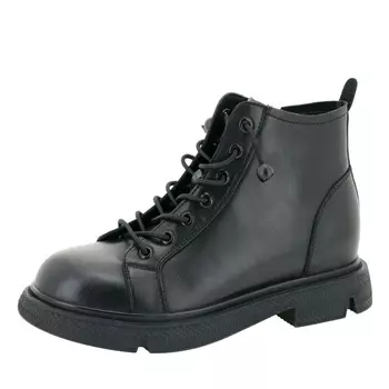 Черные ботинки из гладкой кожи