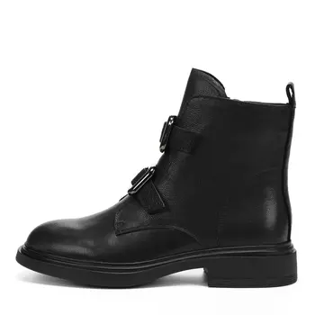 Черные ботинки из гладкой кожи