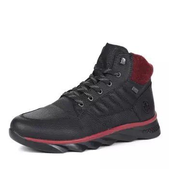 Черные ботинки из комбинированных материалов