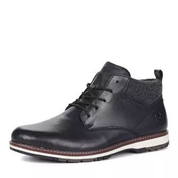 Черные ботинки из комбинированных материалов