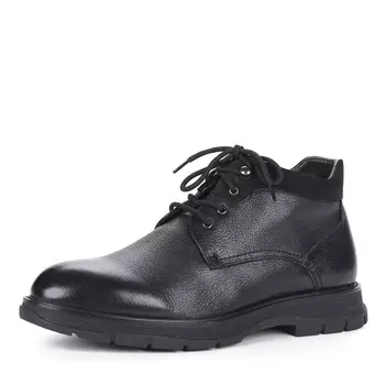 Черные ботинки из кожи на шерсти